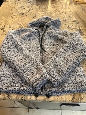 Rip Curl Plush Sherpa Hooded Jacket - Gray